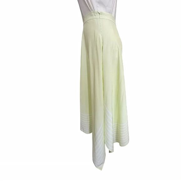 Banana Republic Silk Handkerchief-Hem Skirt Green 2 NWT  Max High Rise A-Line - Picture 8 of 11